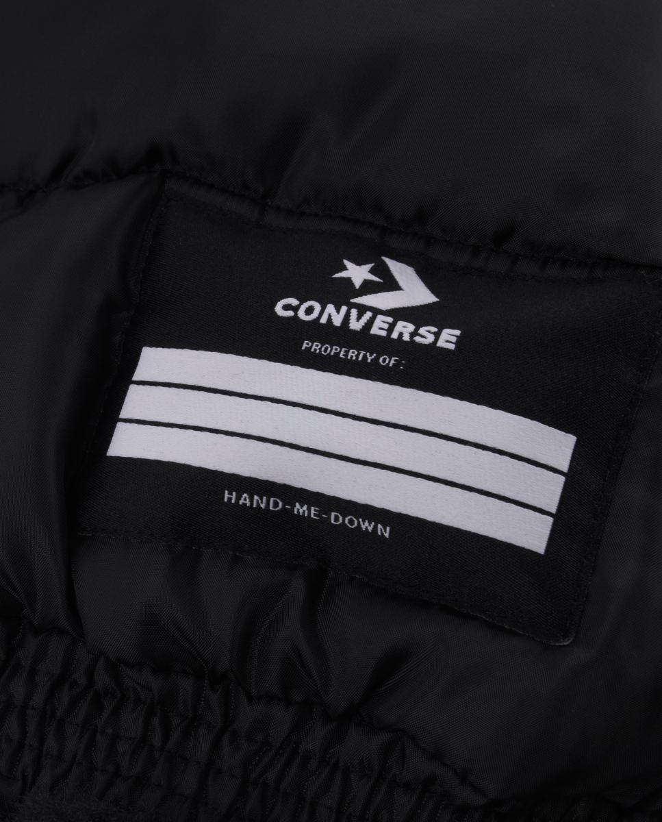Chaqueta de piel sintética con capucha de Converse - Negro Negro-3