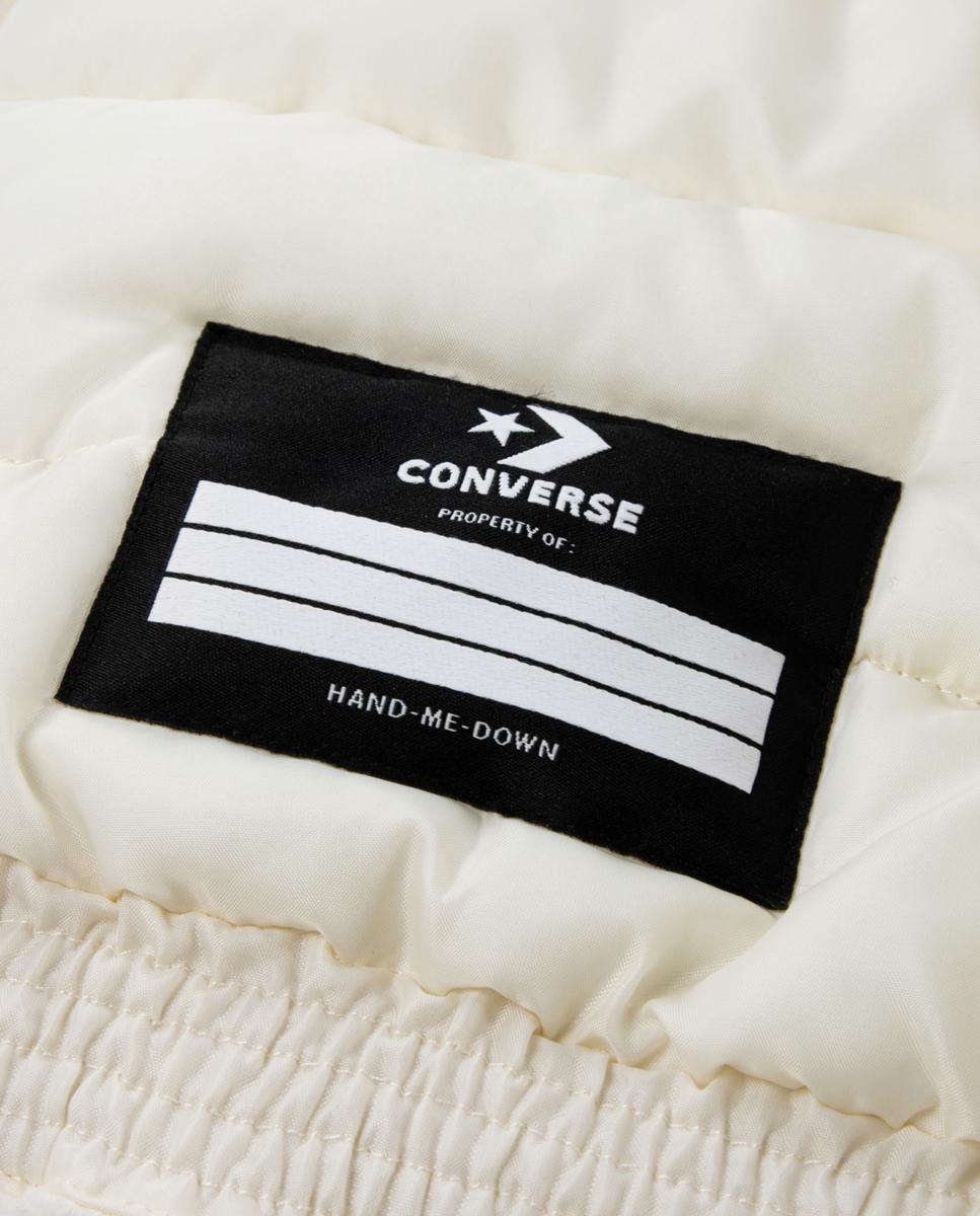Chaqueta de piel sintética con capucha de Converse - Blanco Blanco-3