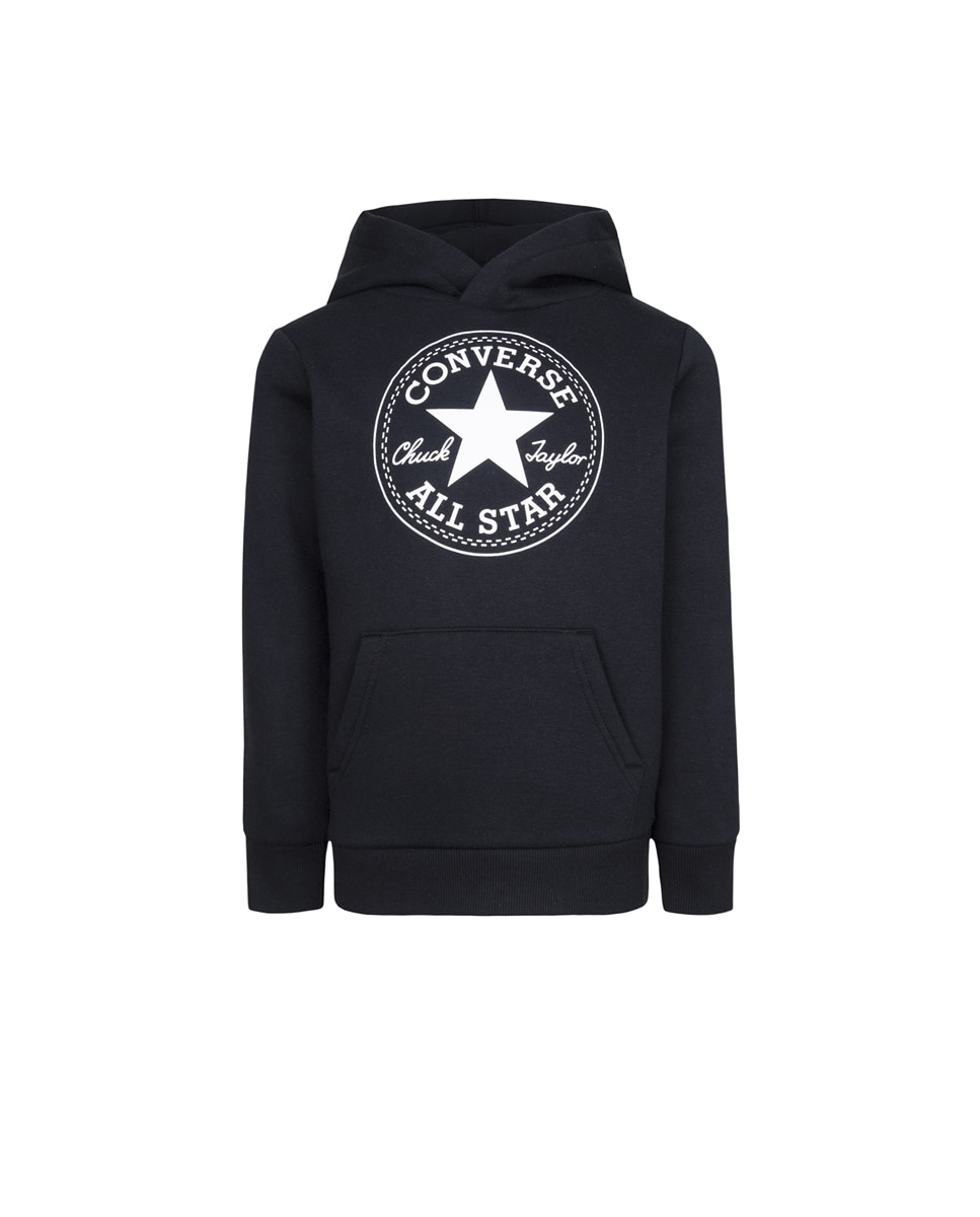 Sweatshirt com Capuz - Preto Converse Preto-1