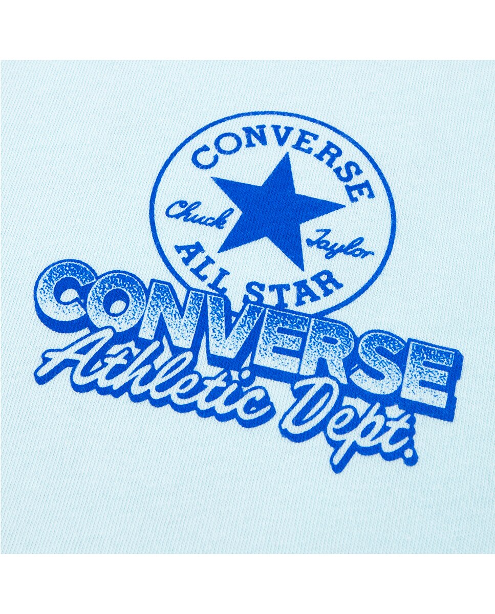 T-shirt Desportiva Retro com Estampado à Frente e Atrás Converse Azul-3