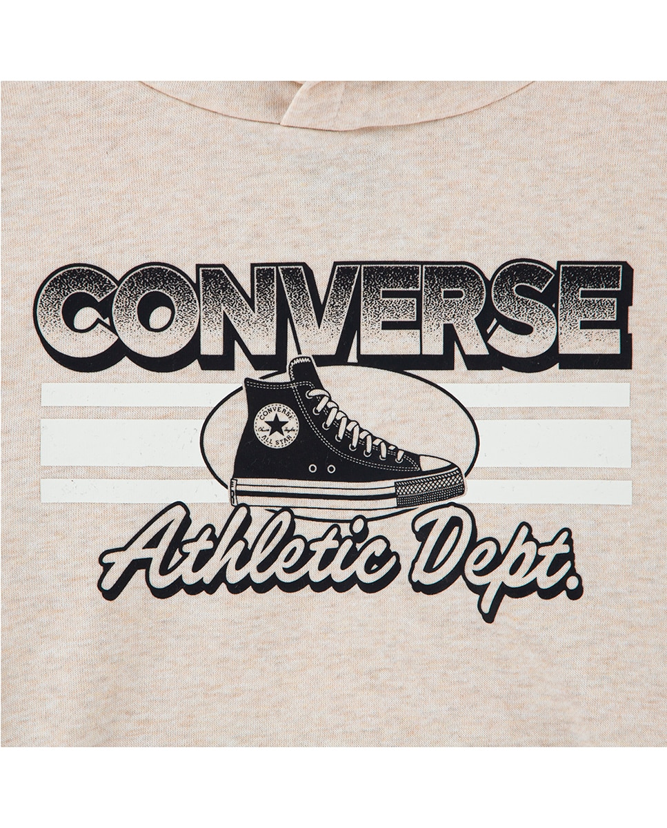 Conjunto de Sweatshirt com Capuz e Riscas no Peito Converse Preto-3