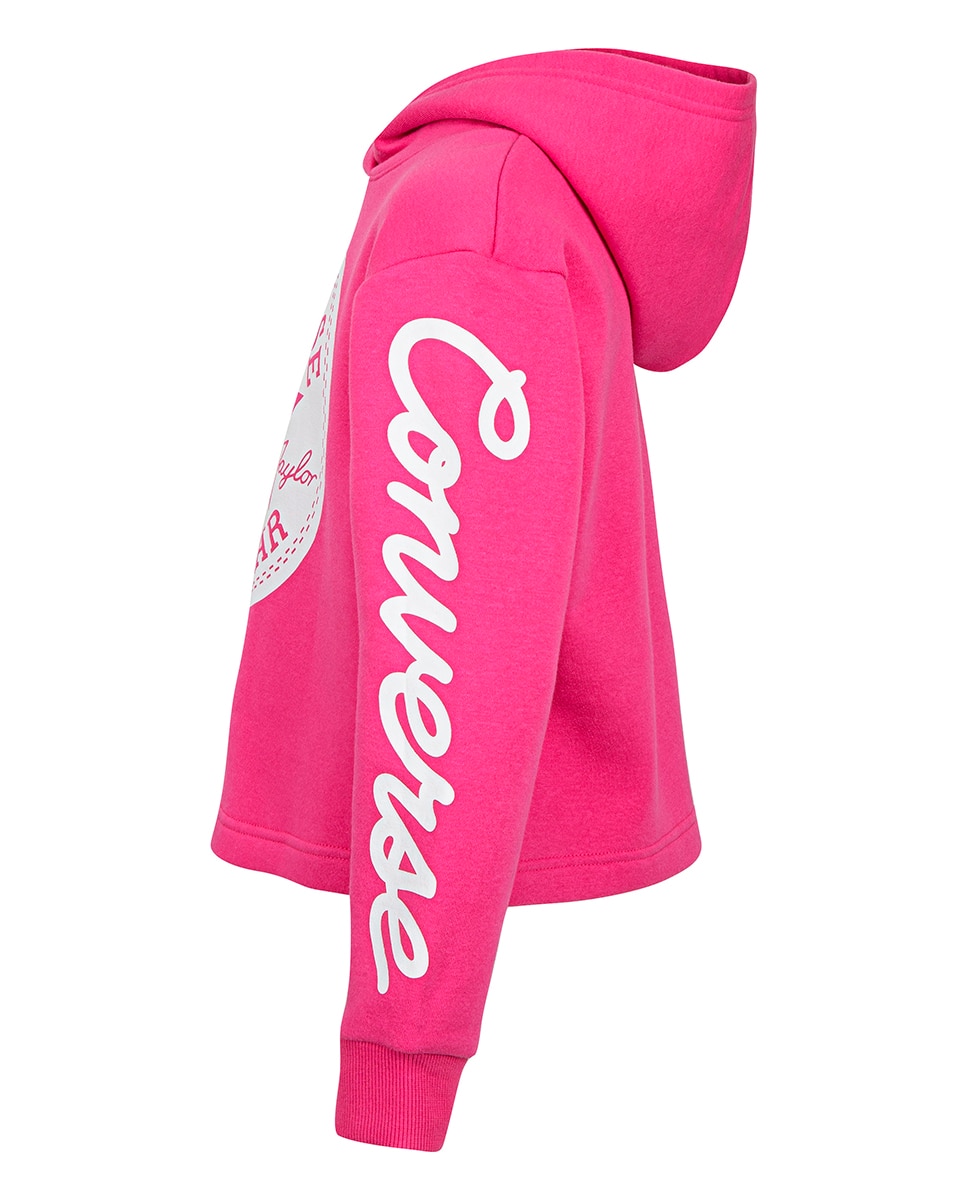Sweatshirt com capuz Converse Rosa-4