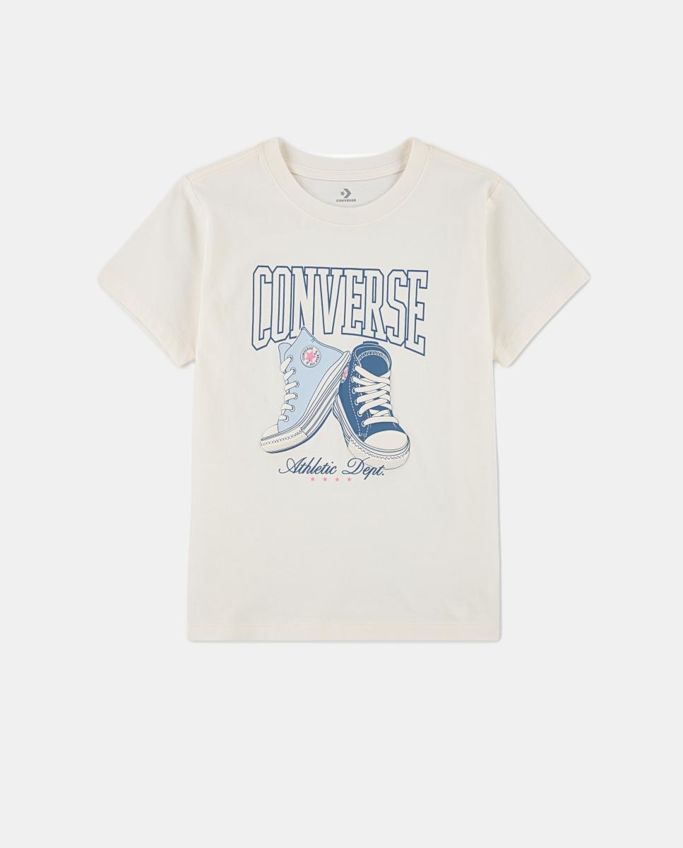T-shirt de Manga Curta Sneaker Converse Branco-1
