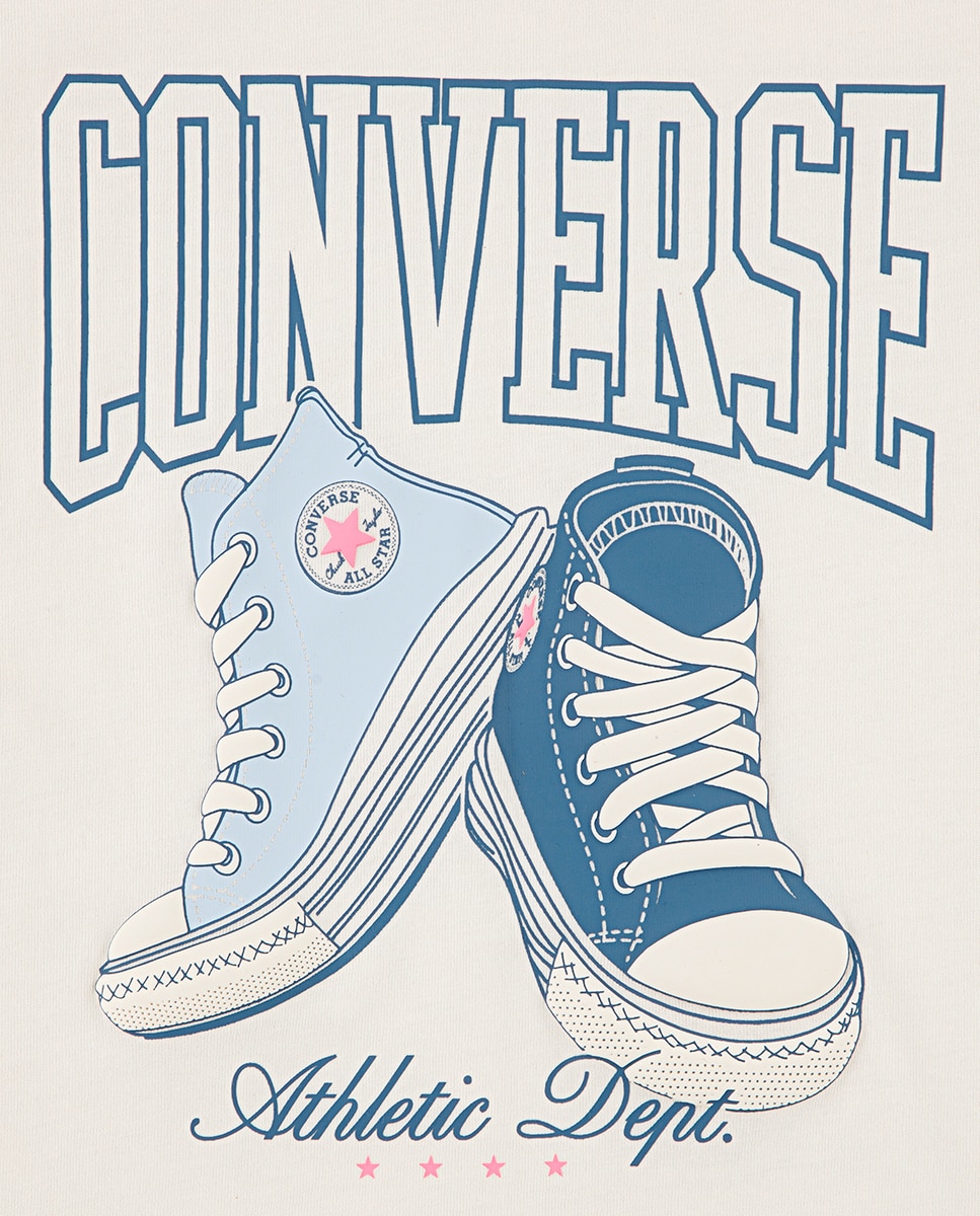 T-shirt de Manga Curta Sneaker Converse Branco-3