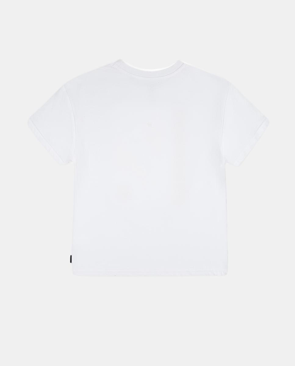 T-shirt Boyfriend com Estampado Gráfico de Sapatilhas Converse Branco-2