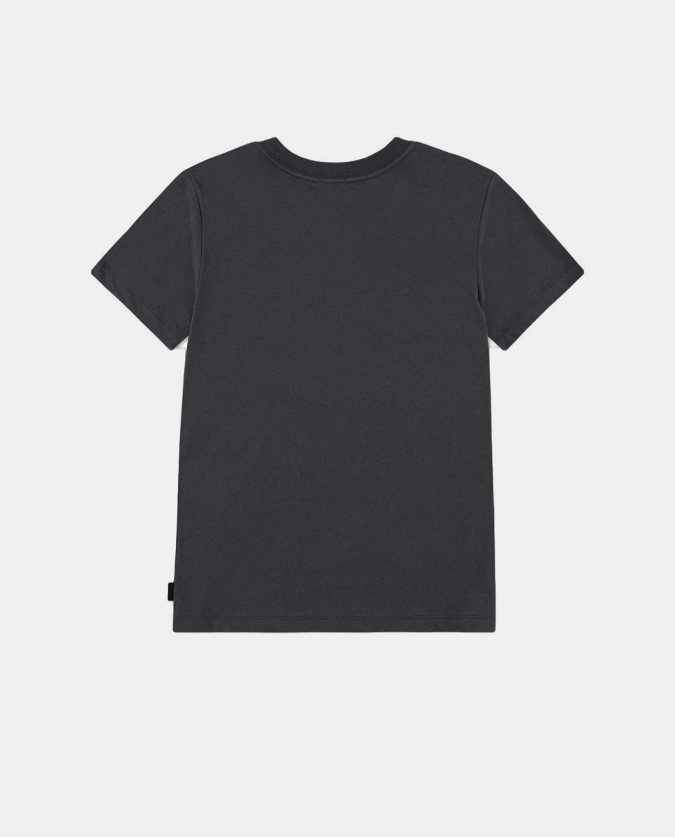 T-shirt com Estampado Gráfico de Sapatilhas Preto-2
