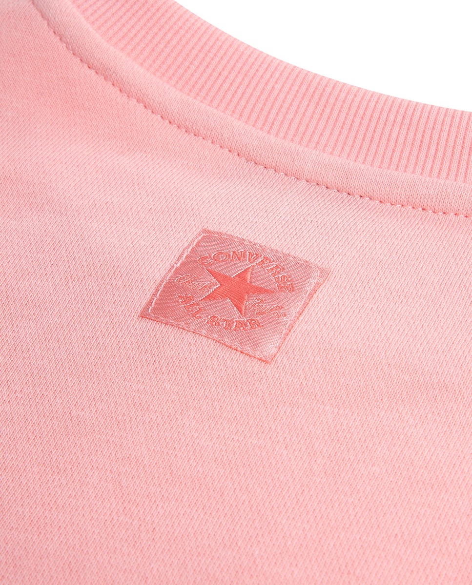Sweatshirt com Capuz e Estampado Gráfico Folgado Converse Rosa-3