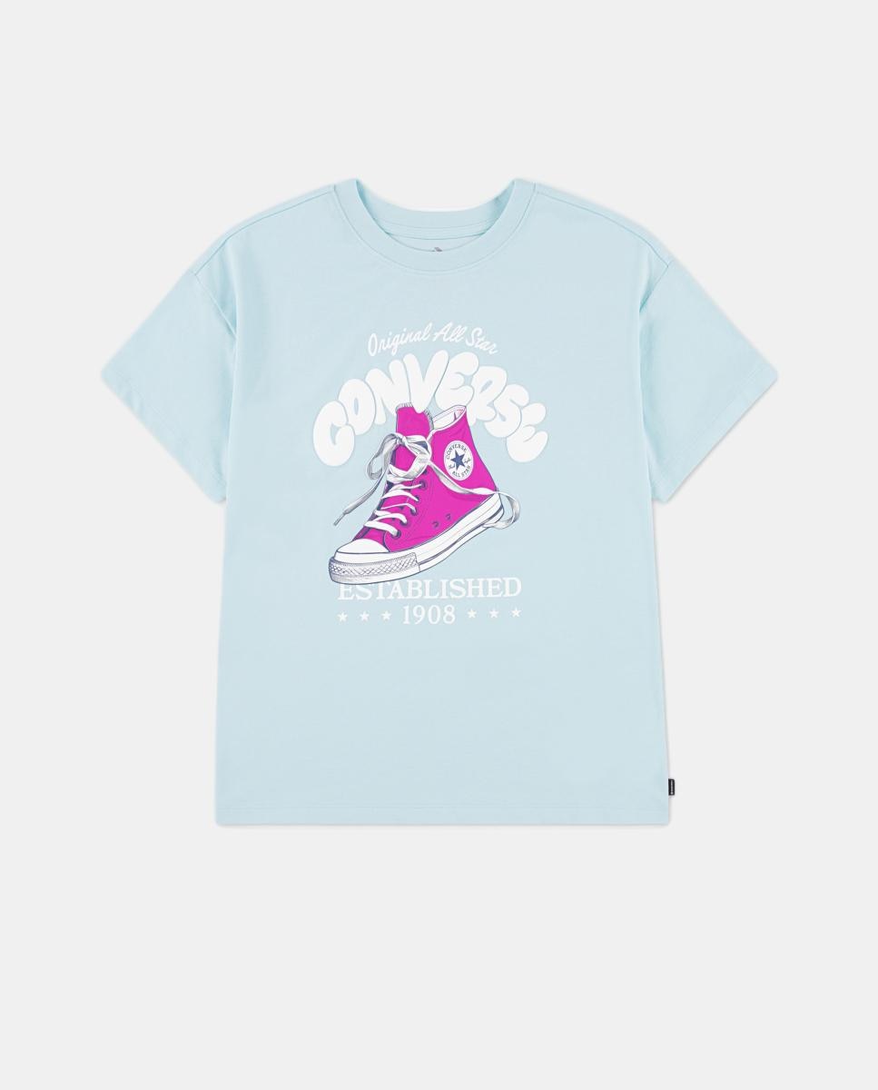Imagem 0 de T-shirt Boyfriend com Estampado Gráfico de Sapatilhas