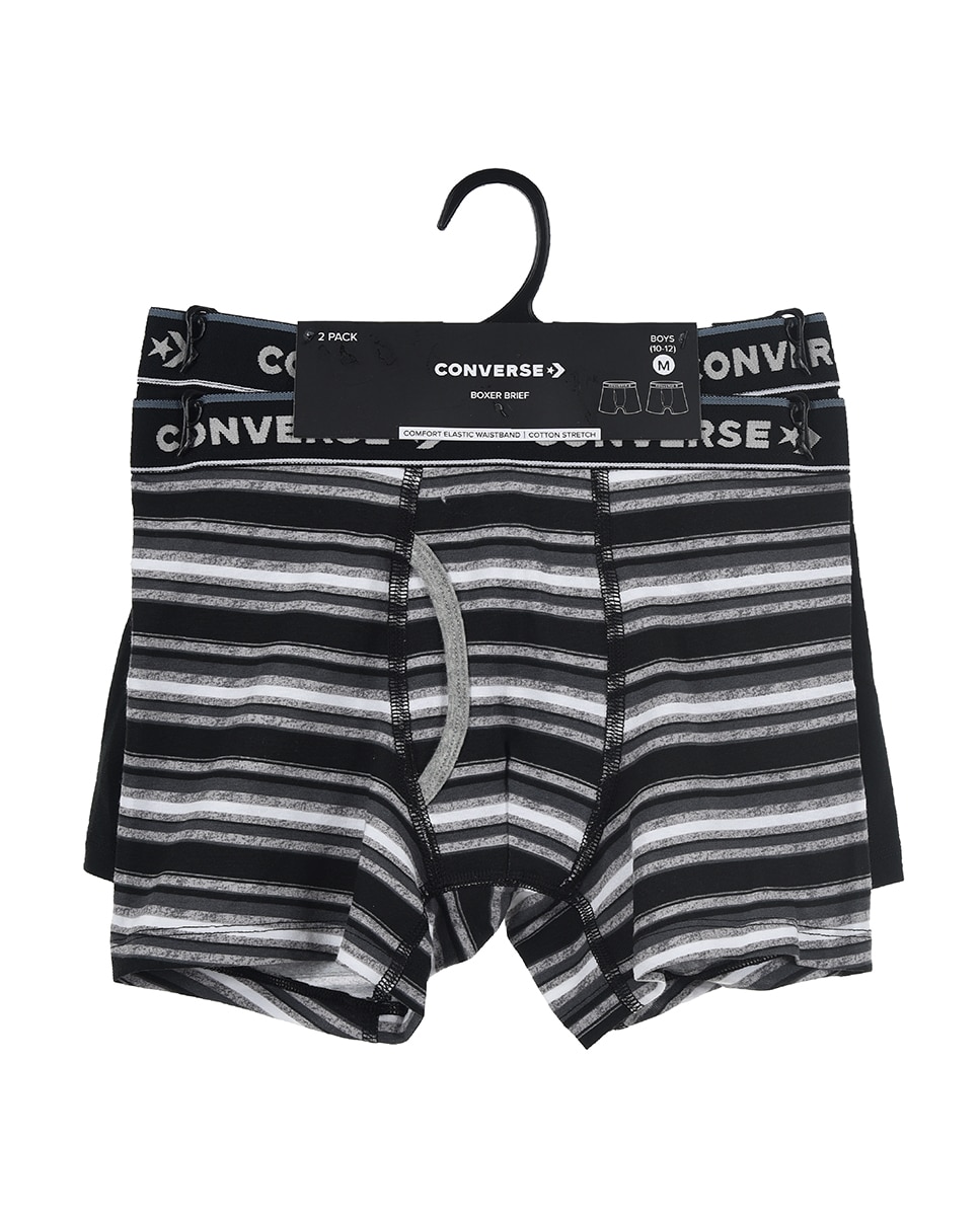 Bóxer de niño Converse Preto-4