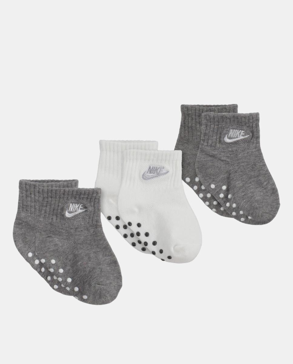 Meias pelo Tornozelo Futura Gripper (Pack de 3 Pares) Nike Cinzento-2
