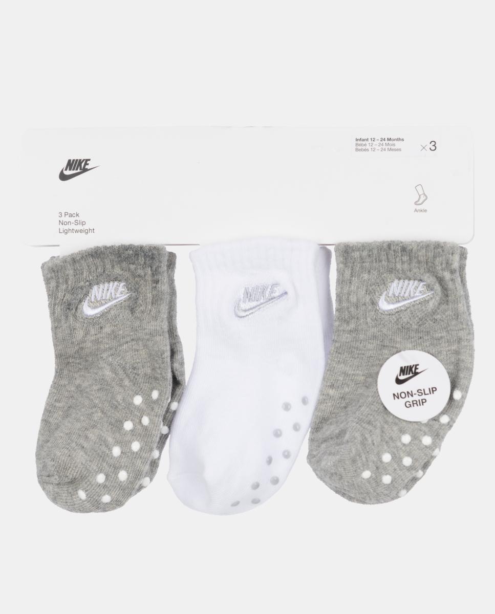 Meias pelo Tornozelo Futura Gripper (Pack de 3 Pares) Nike Cinzento-3