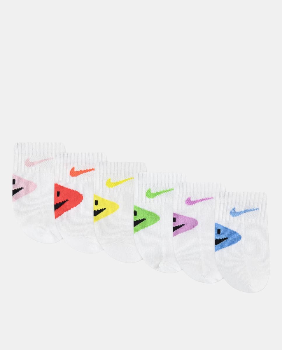 Meias Smiley Quarter (Pack de 6 Pares) Nike Rosa-2