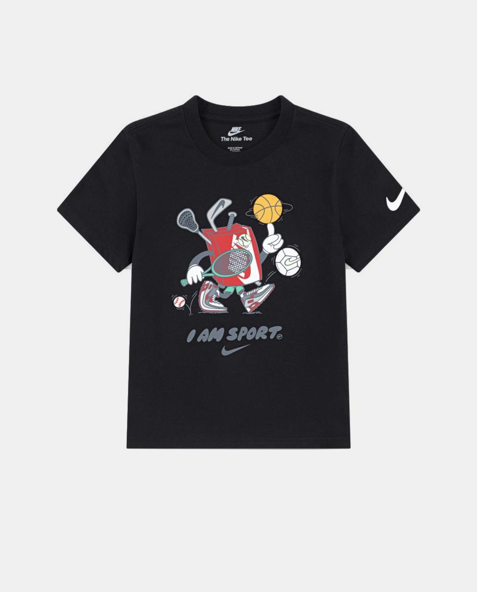 Imagem 0 de T-shirt com Estampado Gráfico Quadrado "I Am Sport"