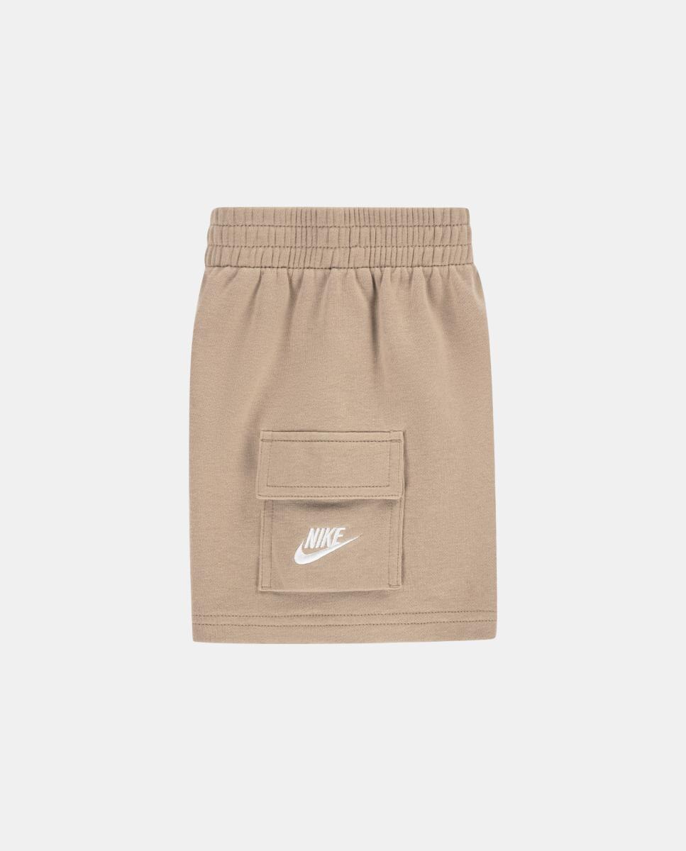 Conjunto de T-shirt de Bolso e Calções de Felpa Francesa Sportswear Nike Castanho-3