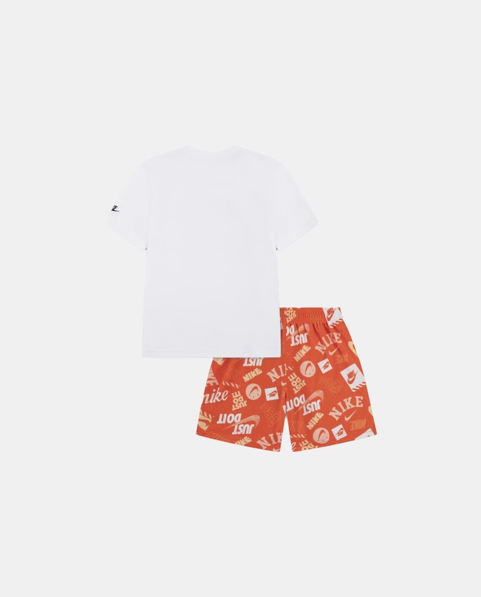 Conjunto de Duas Peças com Calções Estampados Sportswear In The Zone Nike Laranja-2