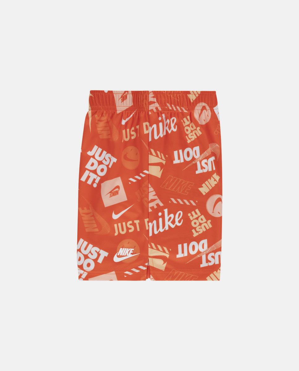 Conjunto de Duas Peças com Calções Estampados Sportswear In The Zone Nike Laranja-3