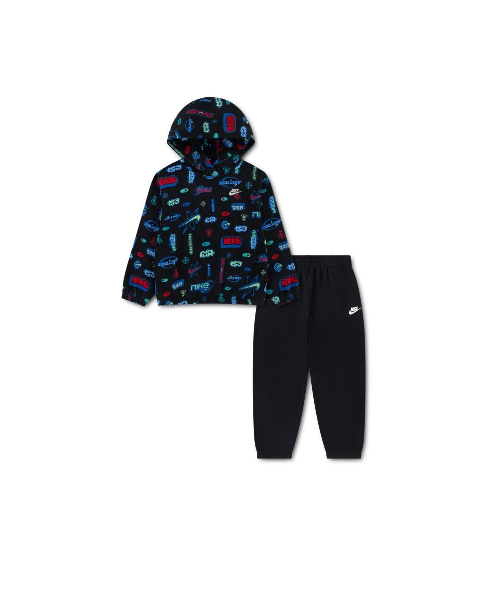 Imagem 0 de Conjunto de Sweatshirt com Capuz de Forro Polar Estampada de 2 Peças Sportswear