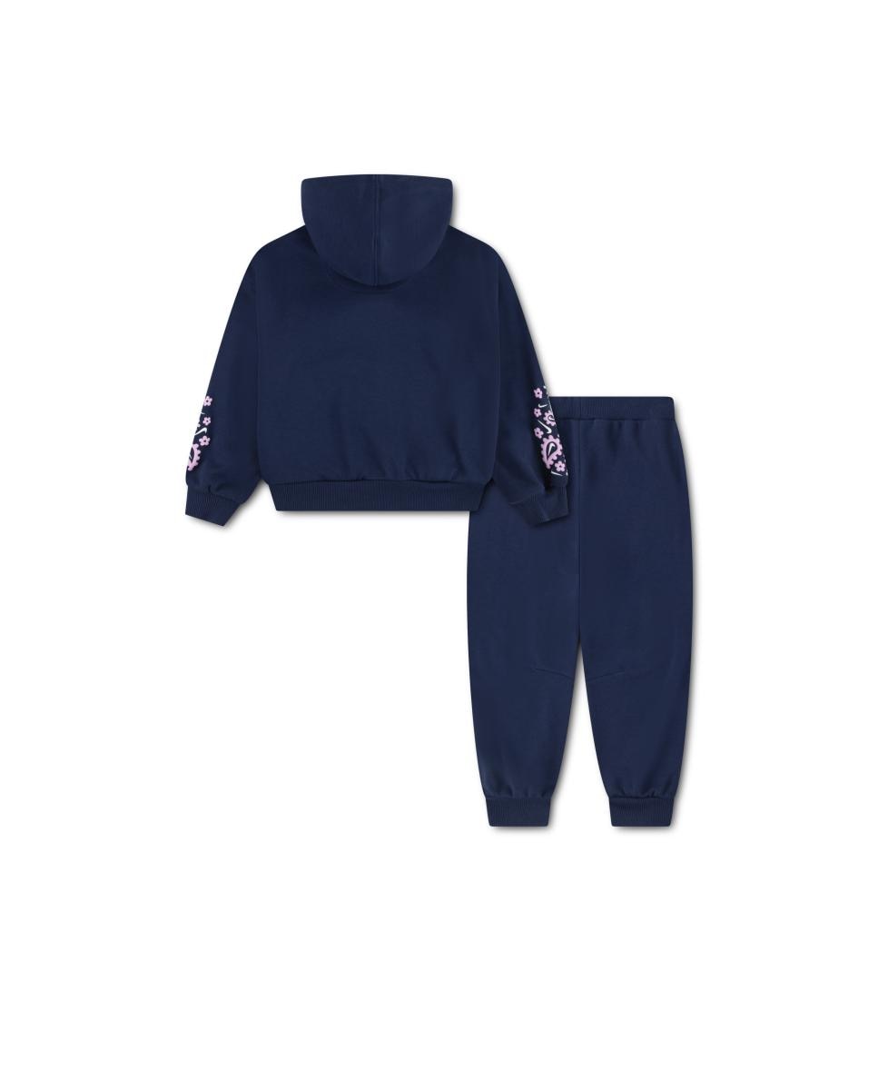 Conjunto de Sweatshirt com Capuz e Calças Desportivas Retro French Terry Nike Azul-2