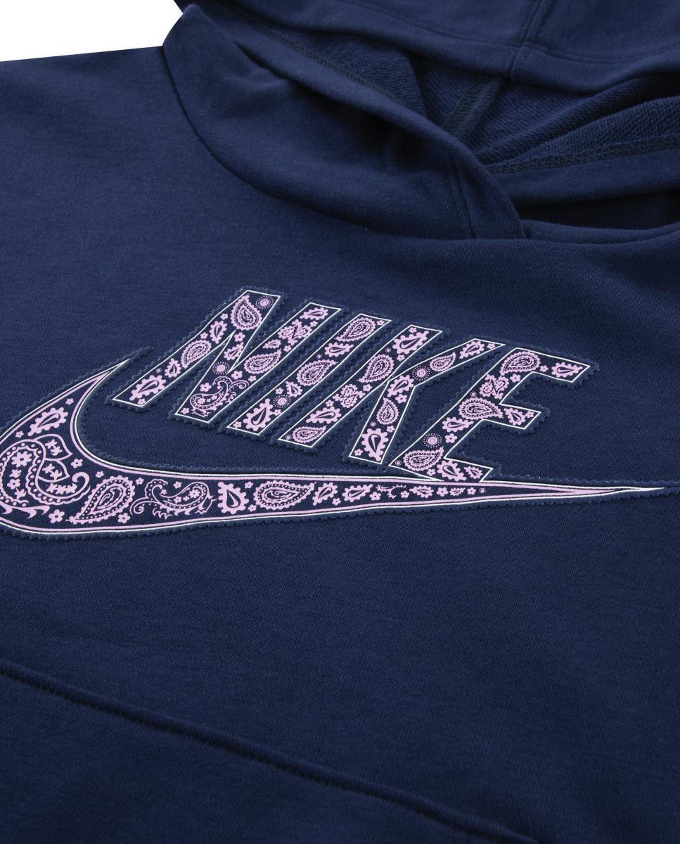 Conjunto de Sweatshirt com Capuz e Calças Desportivas Retro French Terry Nike Azul-3