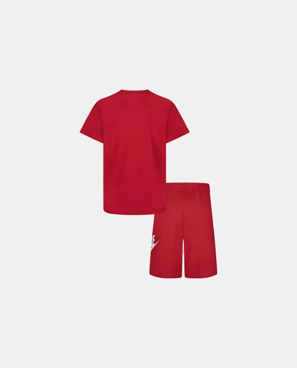 Conjunto de T-shirt e Calções Nike Vermelho-2