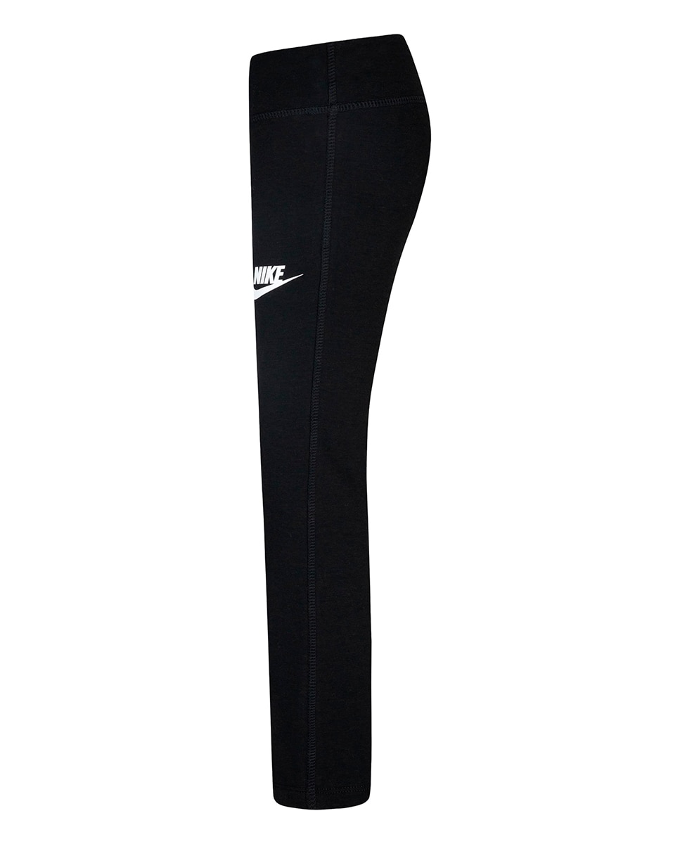 Conjunto de camiseta de cuello redondo y pantalón ancho Nike para niña - Negro Negro-3