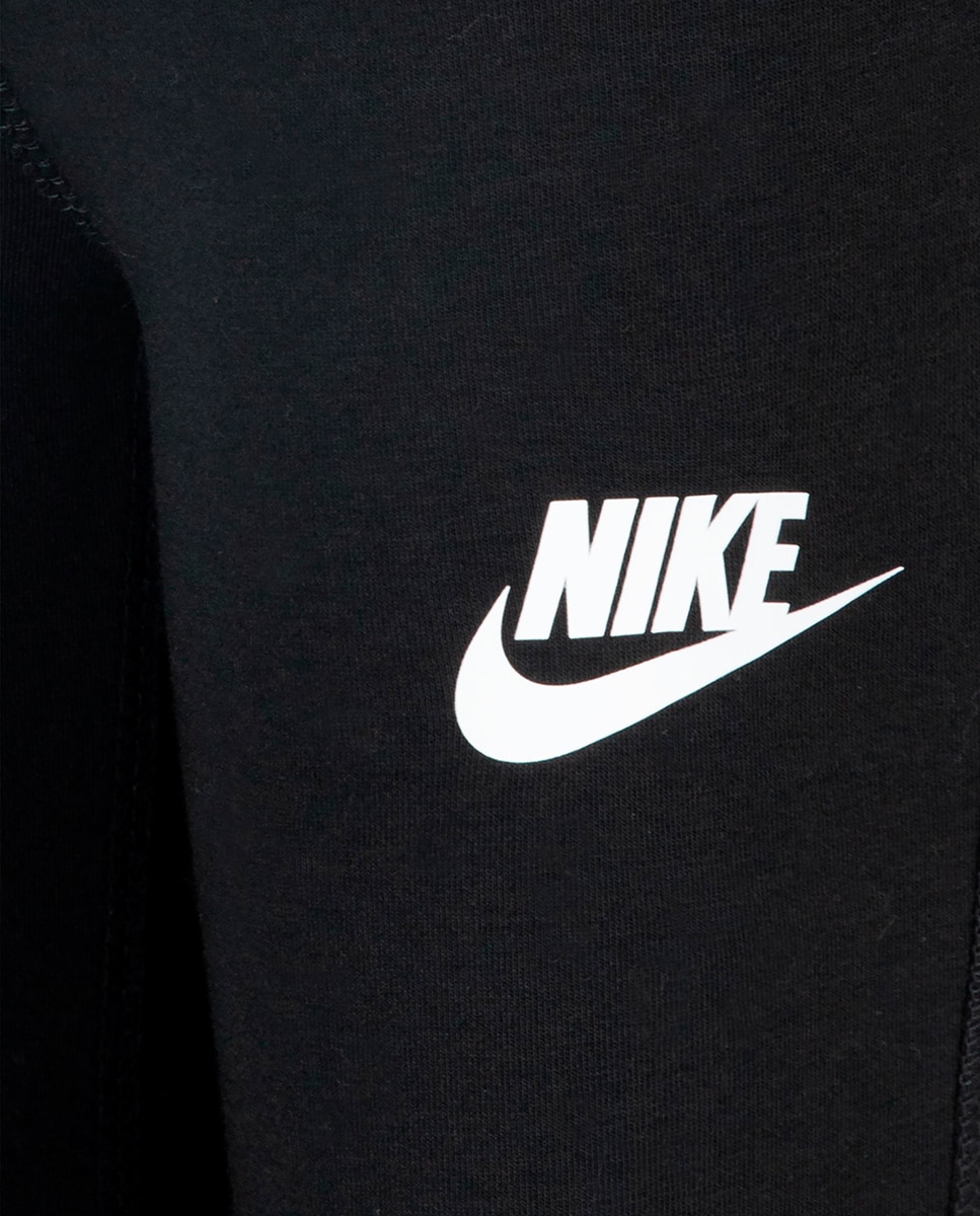 Conjunto de camiseta de cuello redondo y pantalón ancho Nike para niña - Negro Negro-5