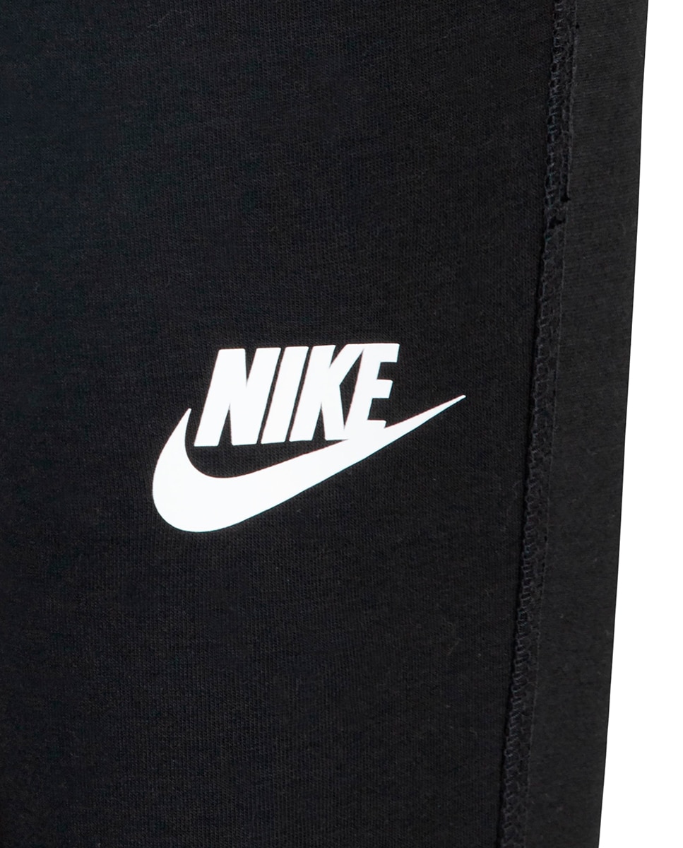Conjunto de camiseta de cuello redondo y pantalón ancho Nike para niña - Negro Negro-7