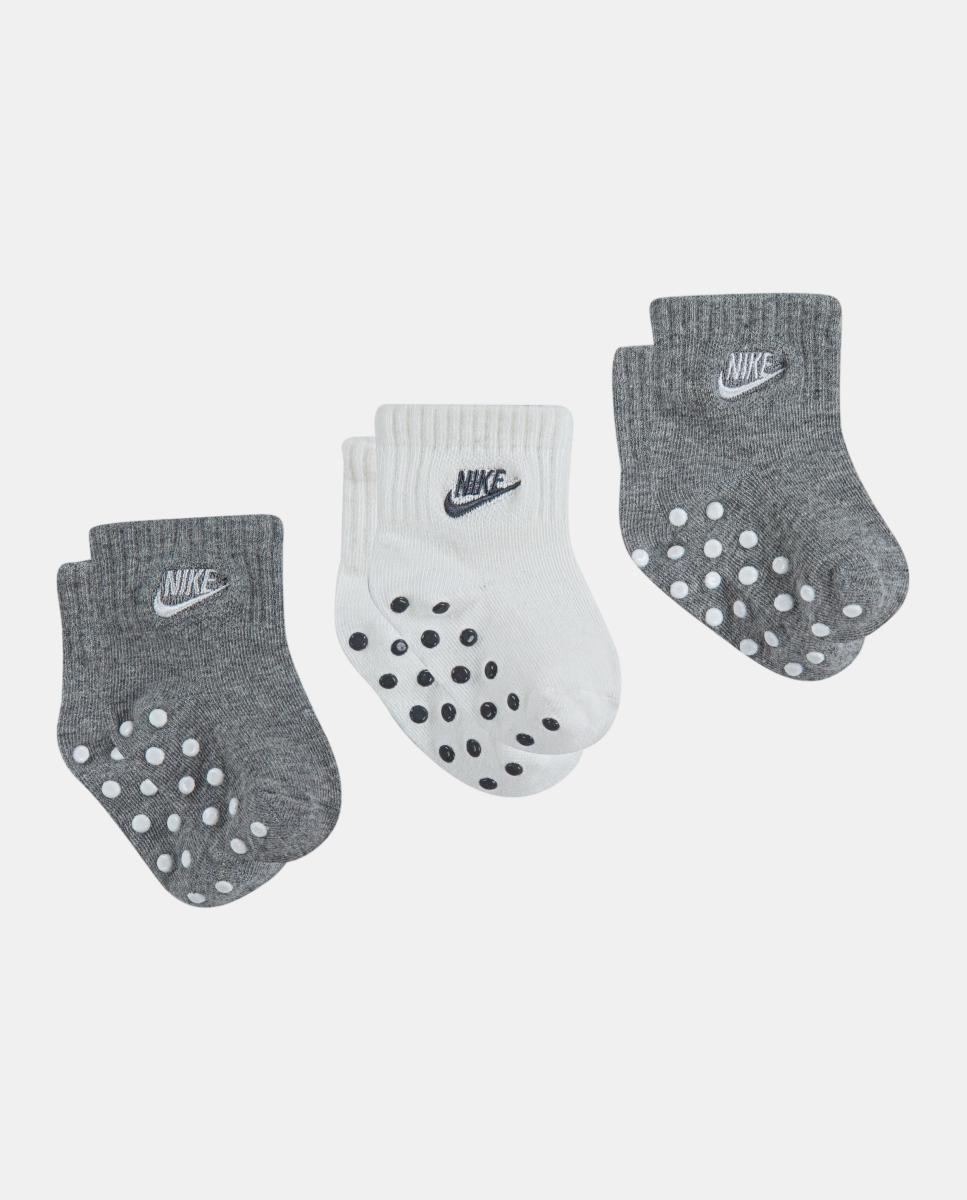 Meias pelo Tornozelo Futura Gripper (Pack de 3 Pares) Nike Cinzento-2