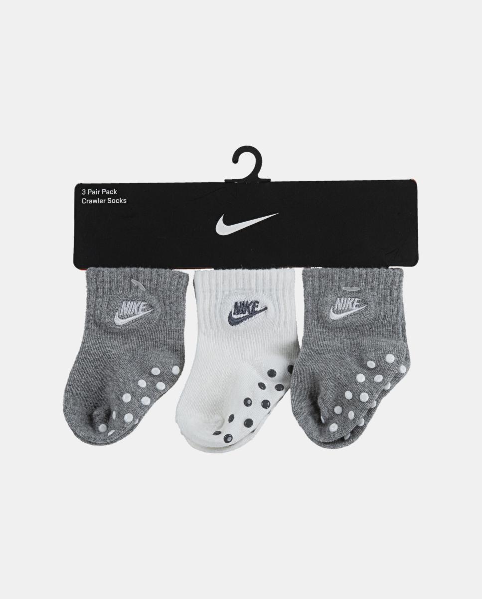 Meias pelo Tornozelo Futura Gripper (Pack de 3 Pares) Nike Cinzento-3