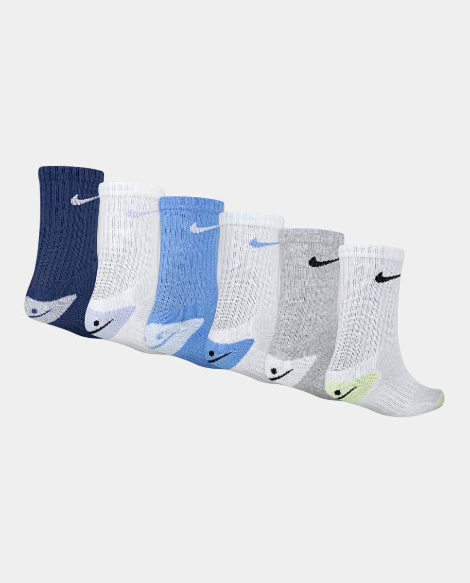 Calcetines Nike Smiley Crew (paquete de 6) - Azul Azul-2