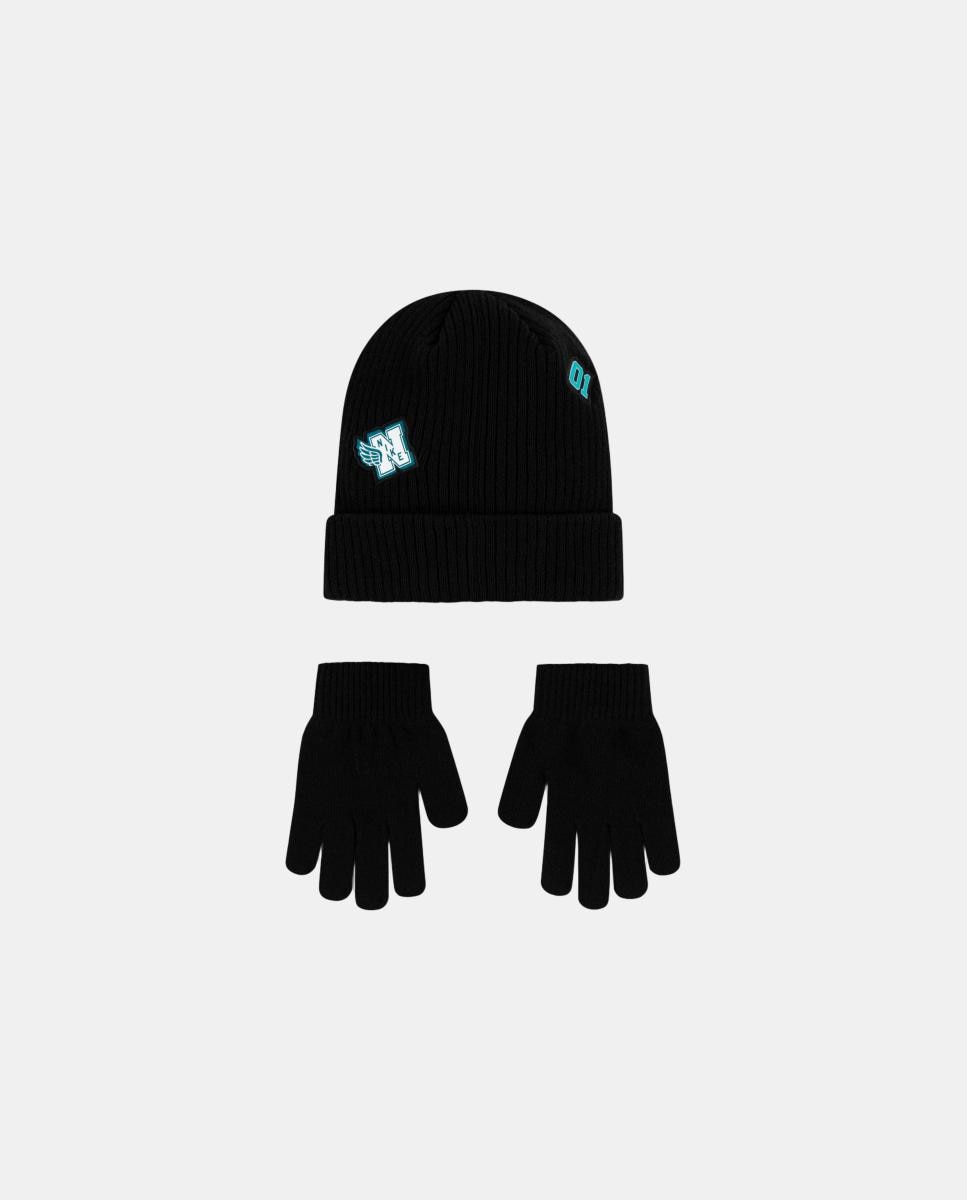 Conjunto de Gorro e Luvas Multisport Peak Nike Preto-2