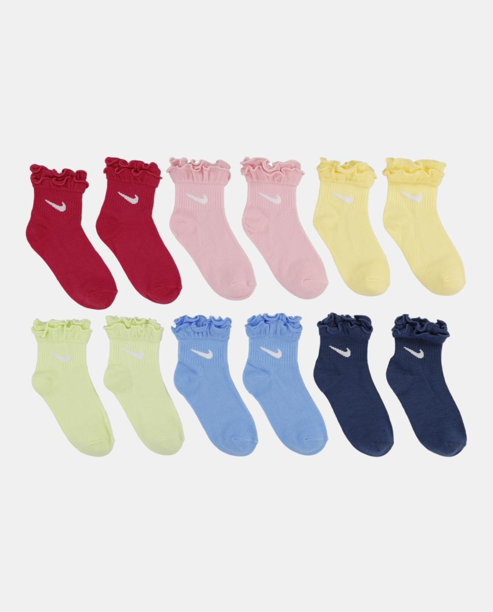 Meias com Folhos (Pack de 6 Pares) Nike Rosa-2