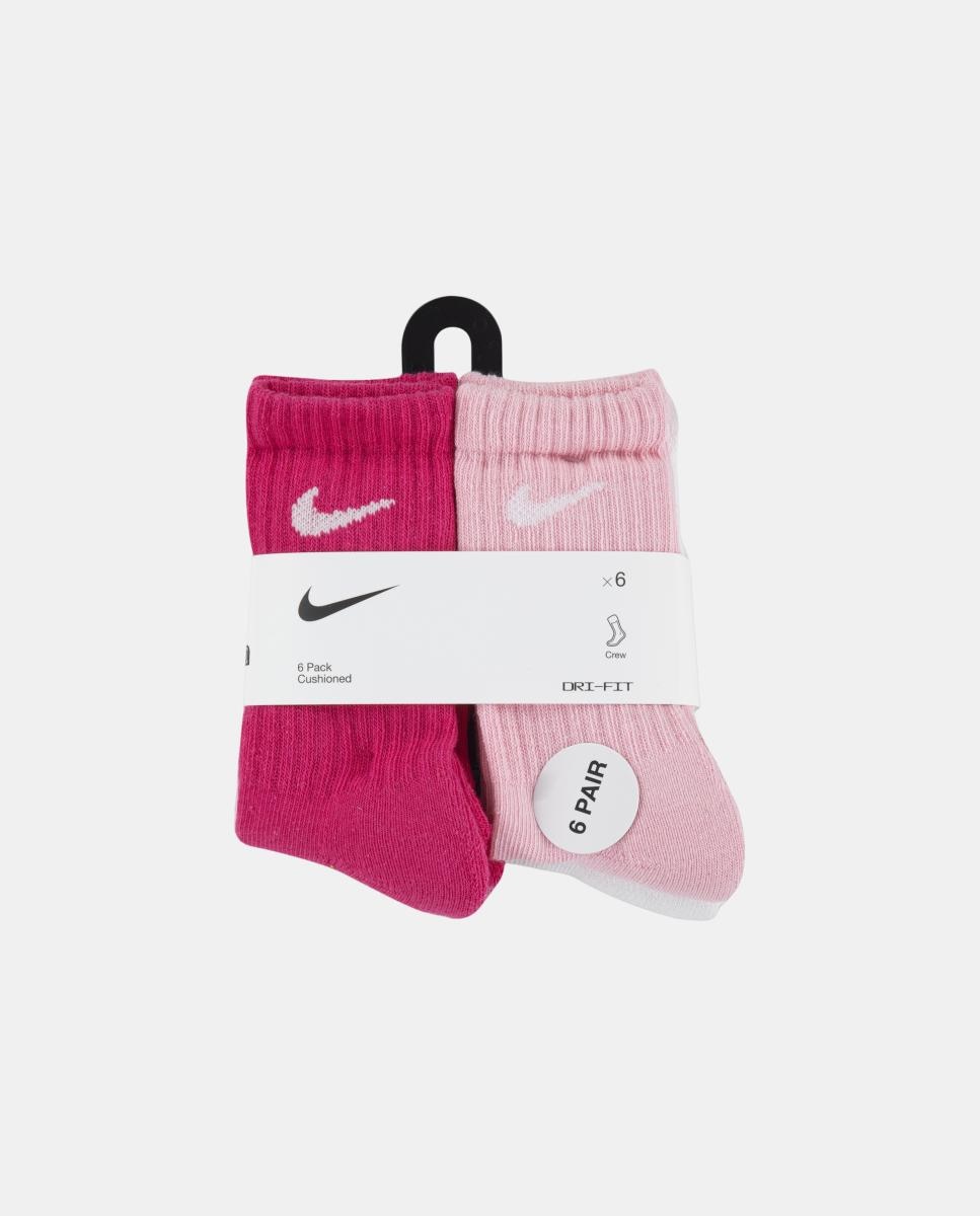 Meias Desportivas Básicas Dri-FIT Performance (Pack de 6 Pares) Nike Rosa-3