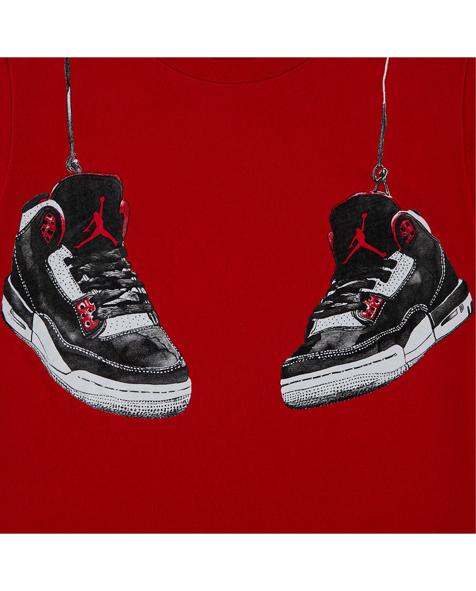 T-shirt AJ3 Shoe Strings Jordan Vermelho-3
