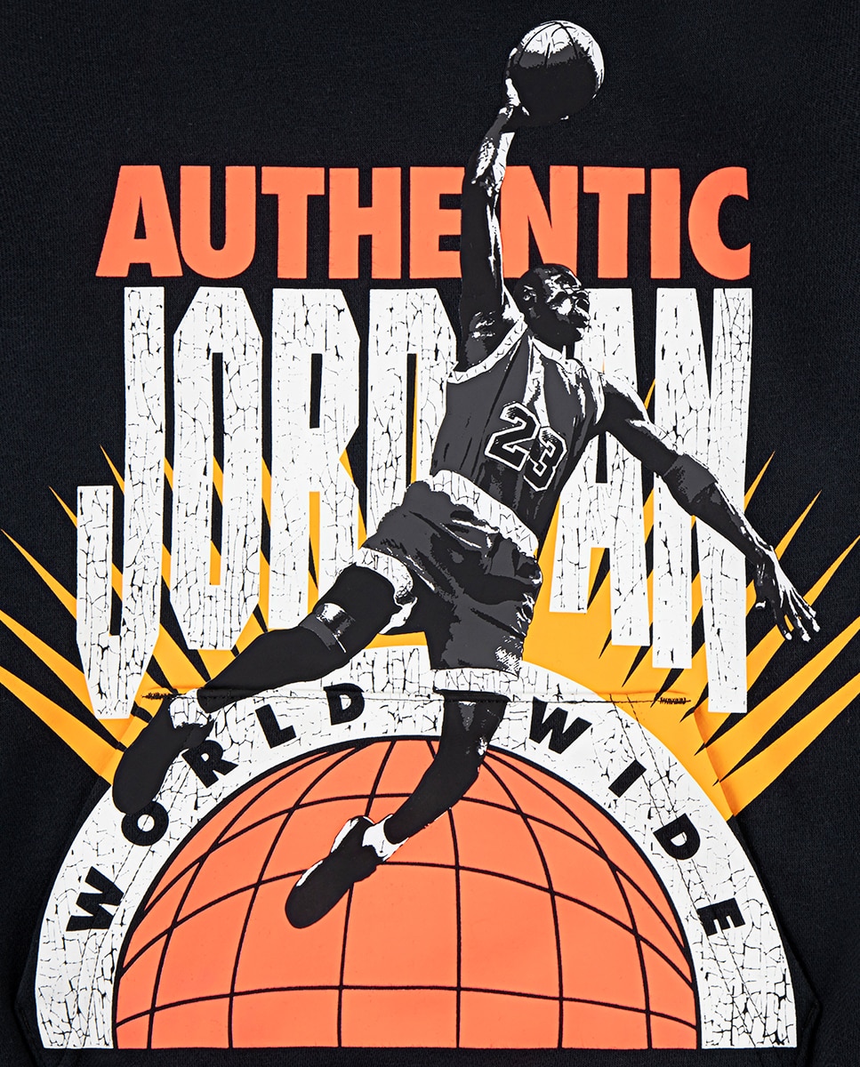 Sweatshirt Autêntica com Capuz Jordan Preto-3