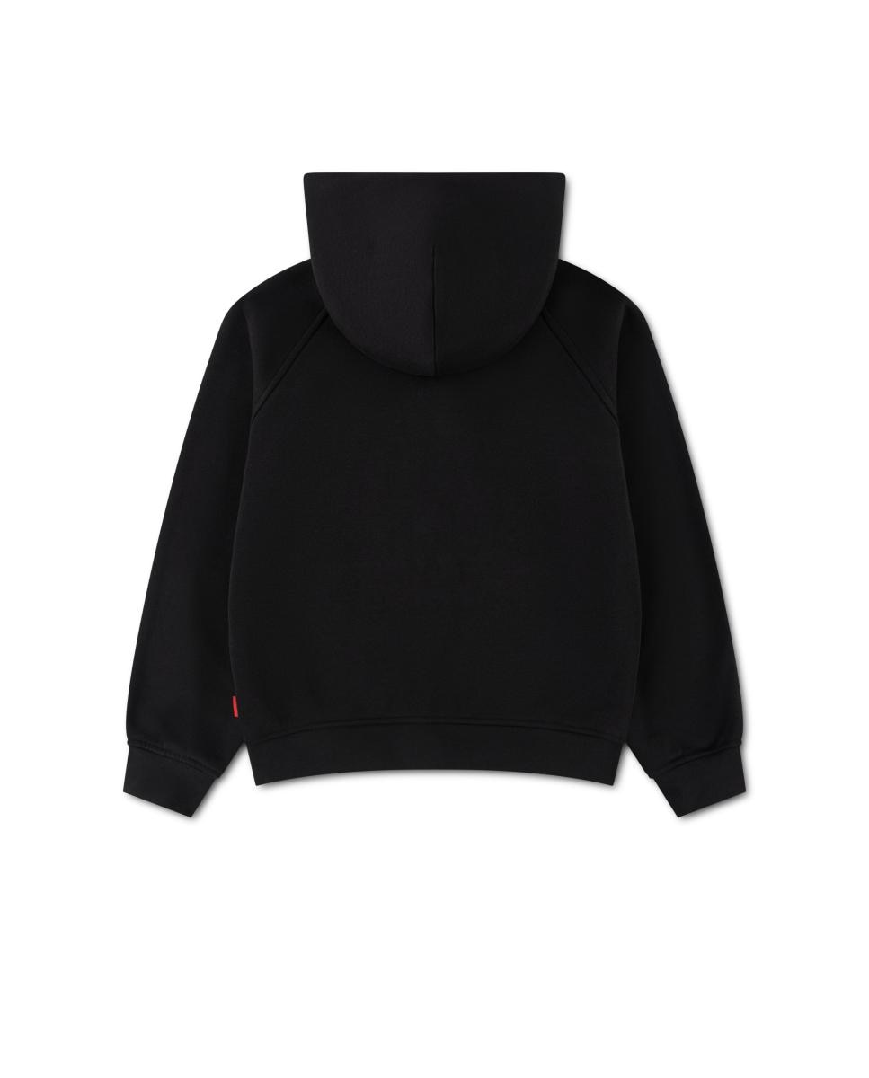 Sweatshirt com Capuz e Fecho de Correr Completo Brooklyn Preto-2