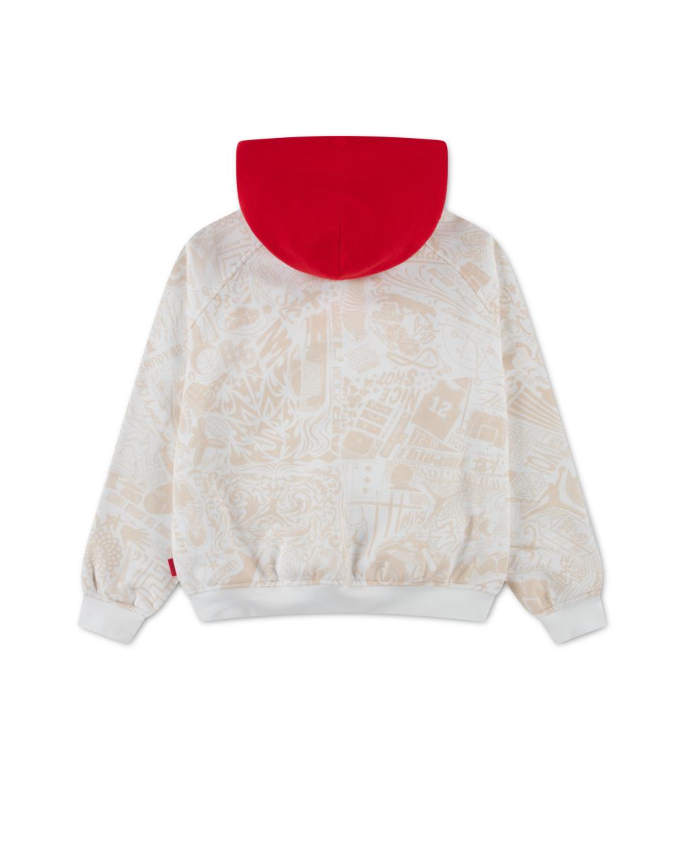 Sweatshirt com Capuz Estampado Brooklyn Jordan Vermelho-2