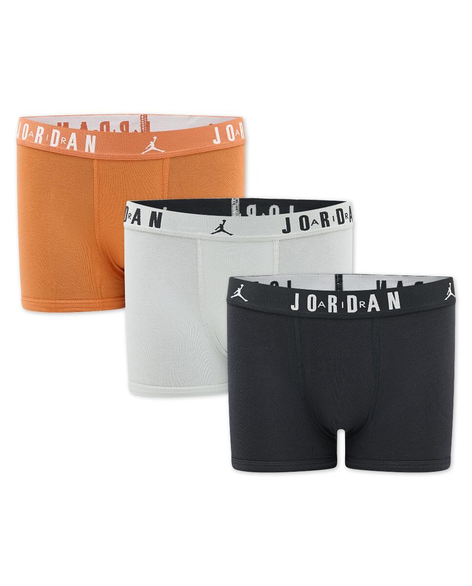 Pack de boxers de algodón Jordan Flight Dri-FIT para niño 10 Años Naranja