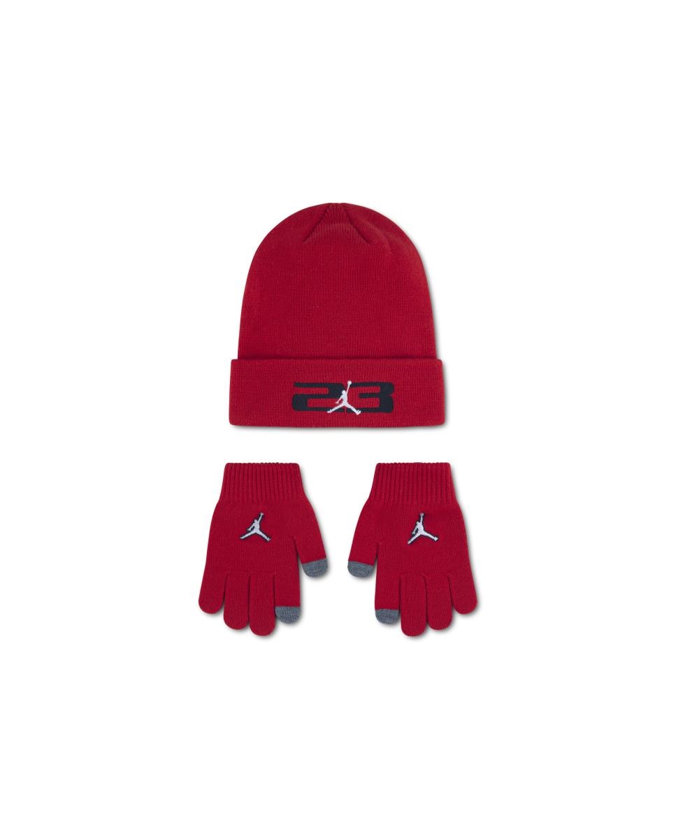 Imagen 0 de Conjunto de gorro y guantes Jordan 23 Rojo