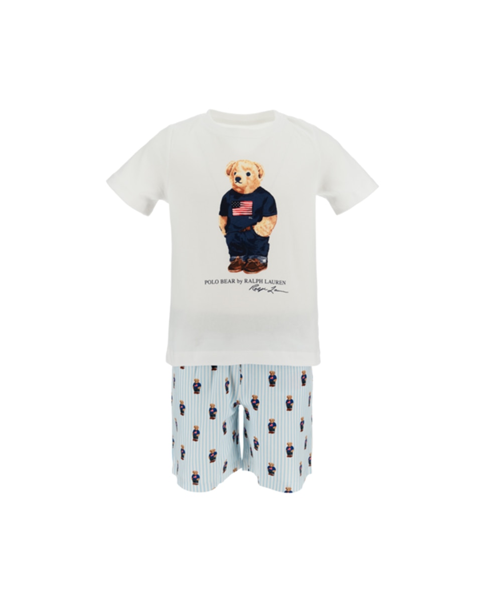 Imagen 0 de Conjunto de camiseta y pantalón corto para niño Blanco