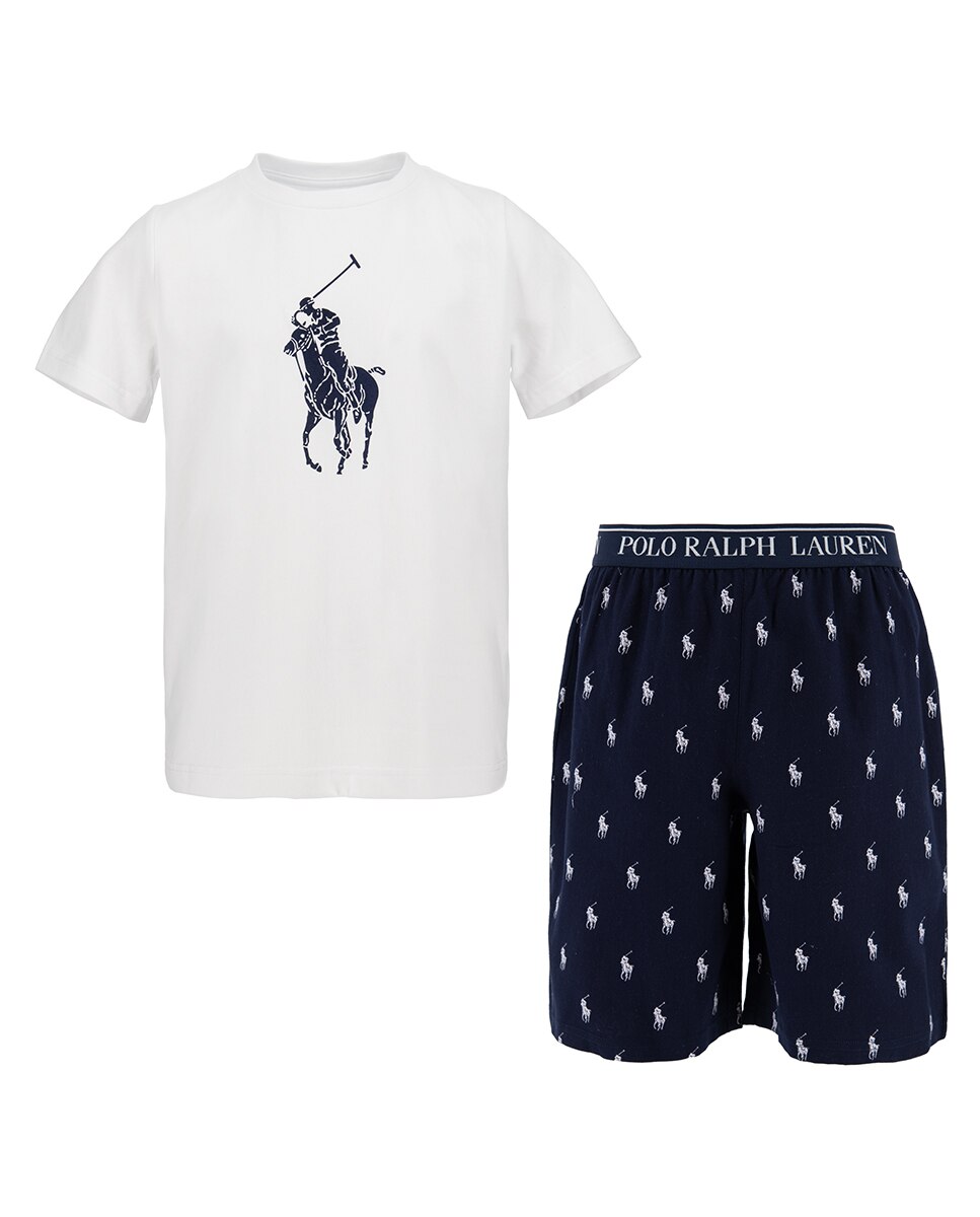 Conjunto de T-shirt e Calções Polo Ralph Lauren Verde-4