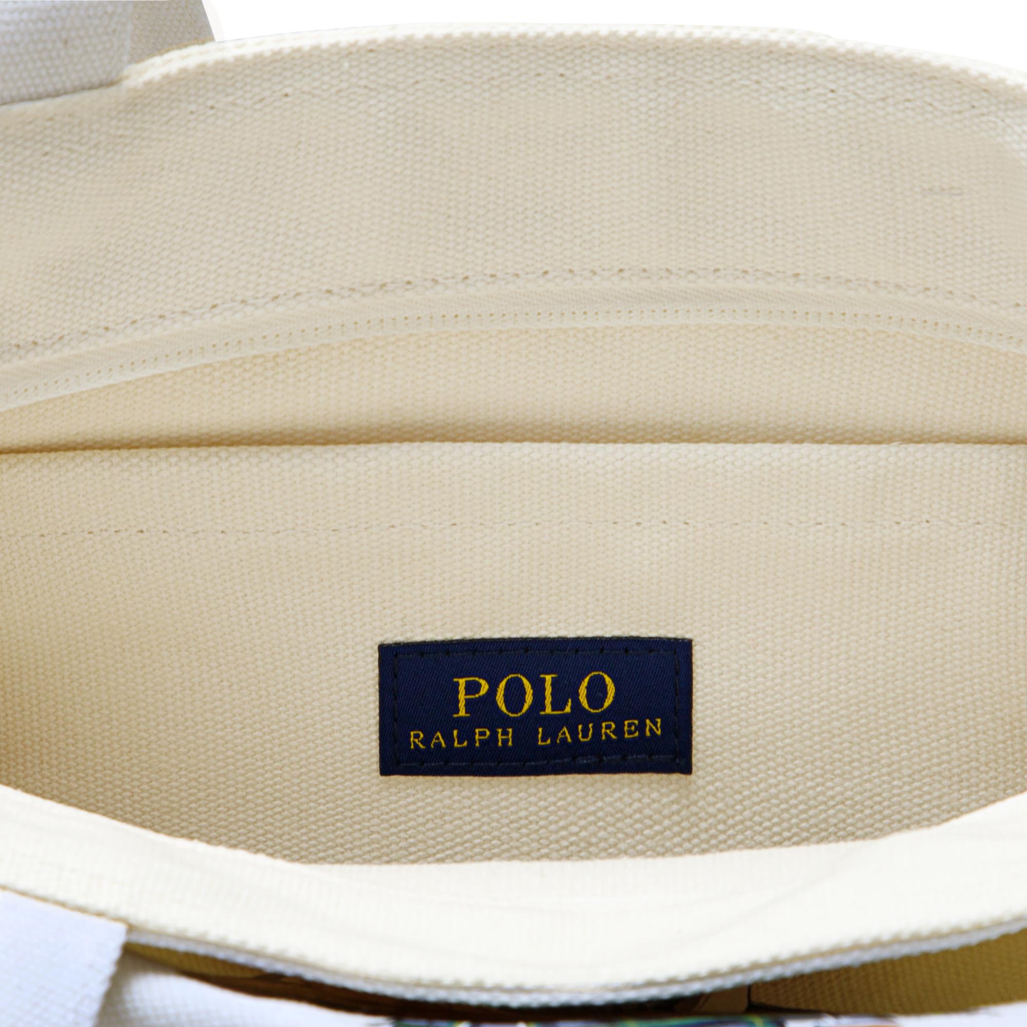 Mala Tipo Tote com Polo Bear Polo Ralph Lauren Branco-3