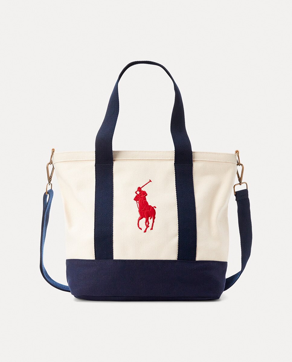Mala com Desenho da Marca à Frente Polo Ralph Lauren Branco-1