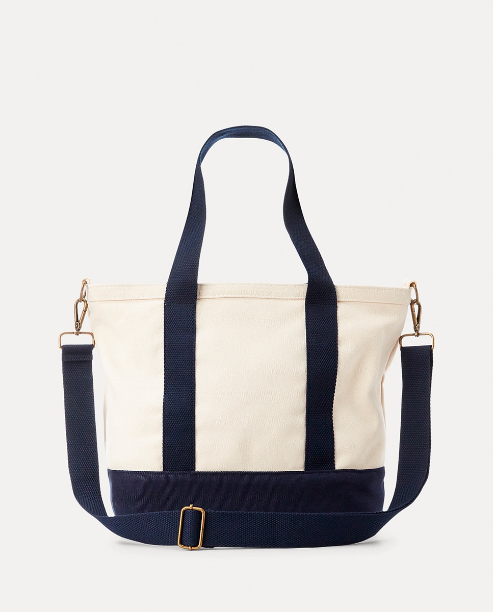 Mala com Desenho da Marca à Frente Polo Ralph Lauren Branco-2