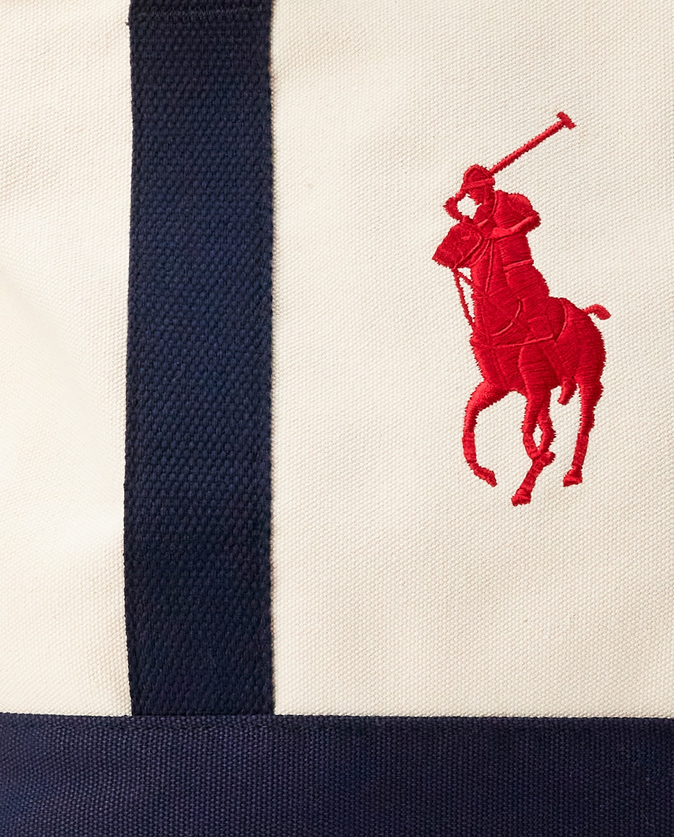Mala com Desenho da Marca à Frente Polo Ralph Lauren Branco-5