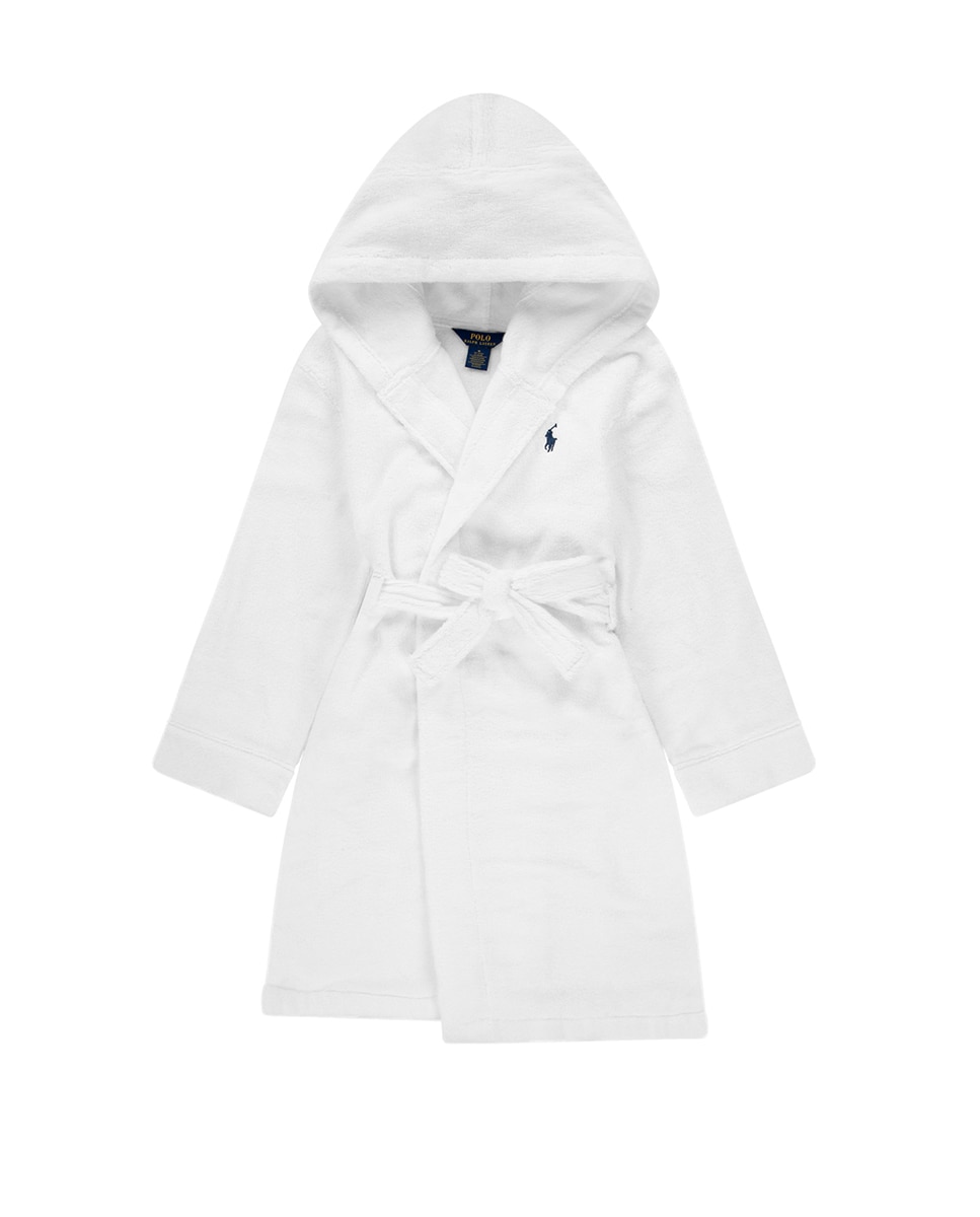 Imagen 0 de Albornoz de niño de rizo mullido Polo Bear Blanco