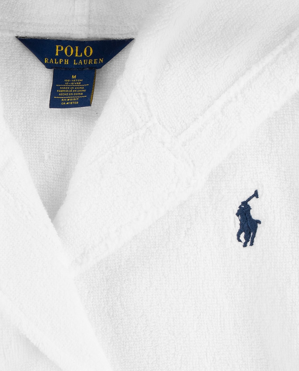Albornoz de niño de rizo mullido Polo Bear - Polo Ralph Lauren - Blanco Blanco-3