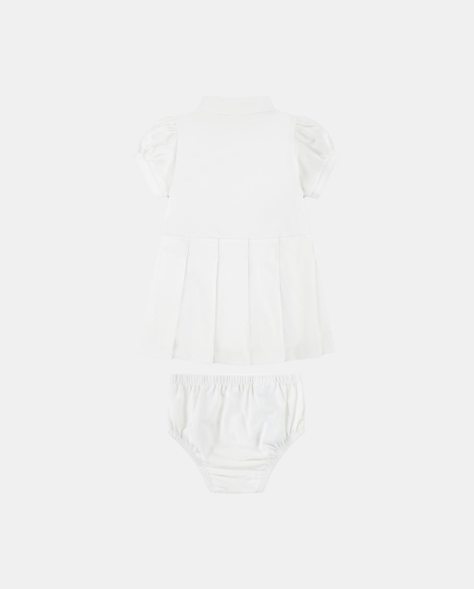 Vestido Plissado Lacoste Branco-2