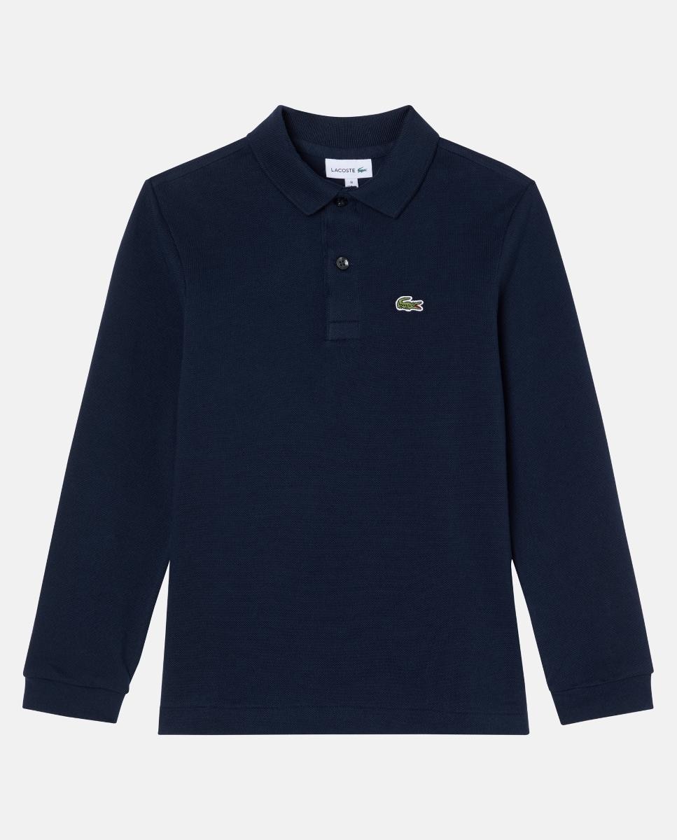 Polo de piqué de manga larga para niño - Lacoste - Azul Azul-1