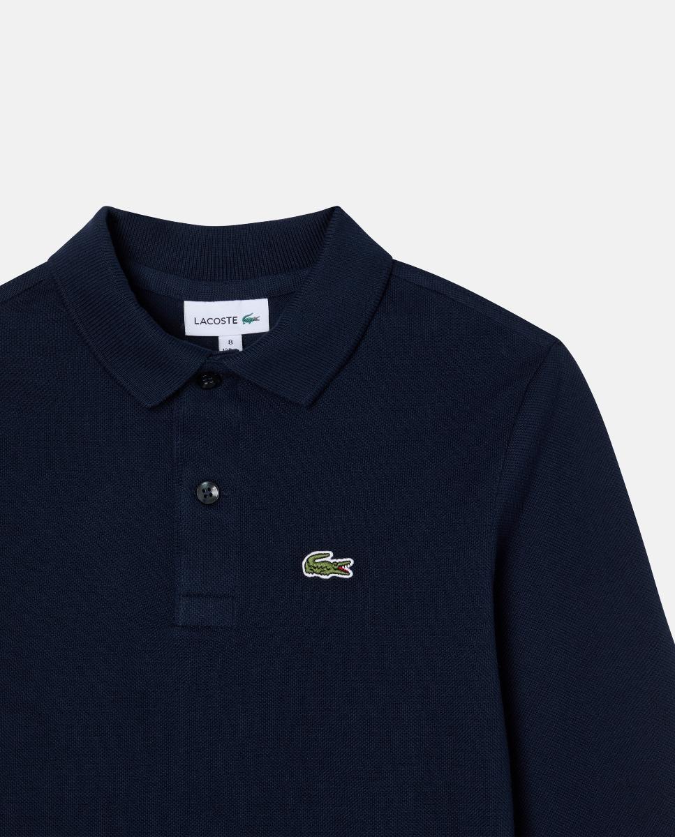 Polo de piqué de manga larga para niño - Lacoste - Azul Azul-5